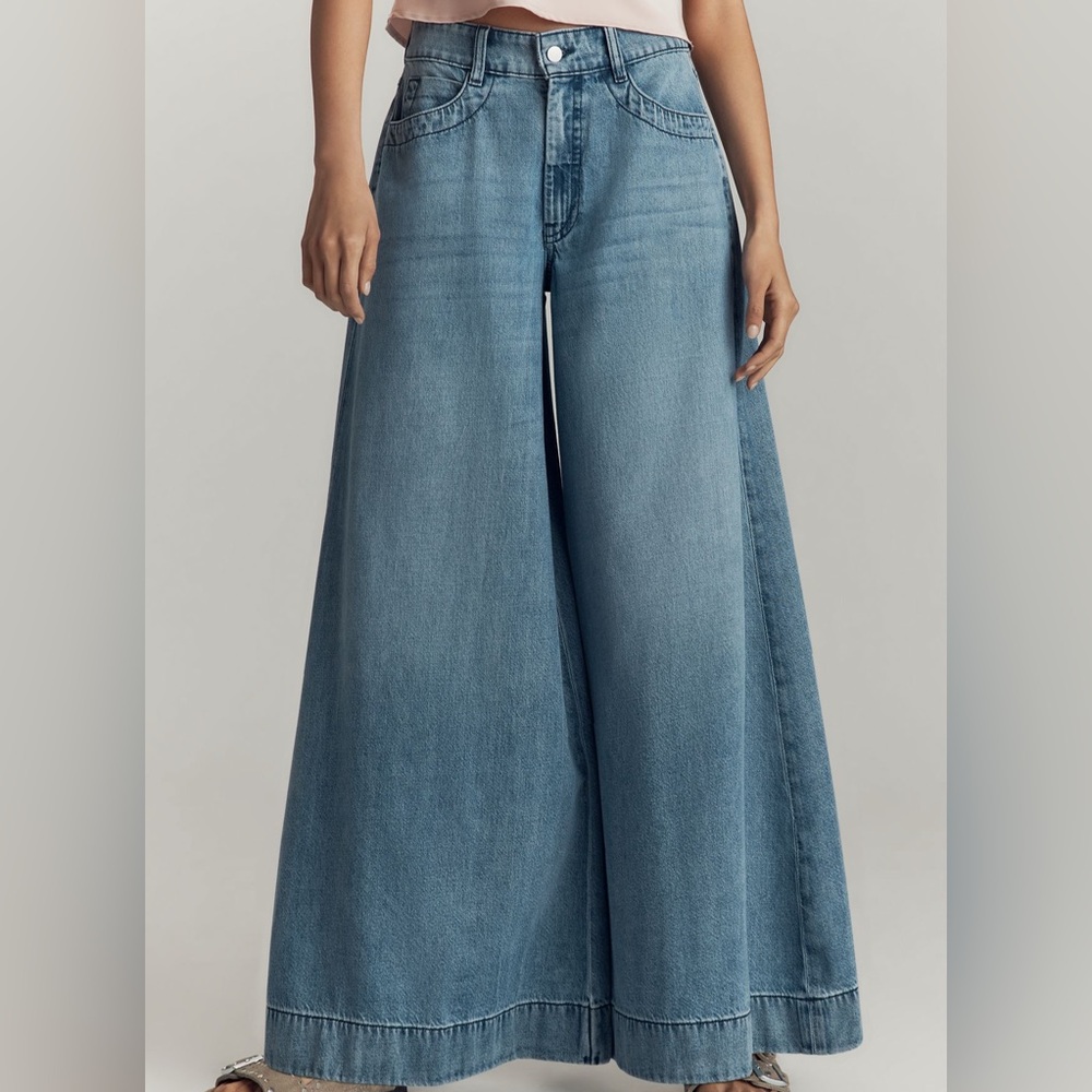 Pilcro Mid-Rise Super Wide-Leg Jeans